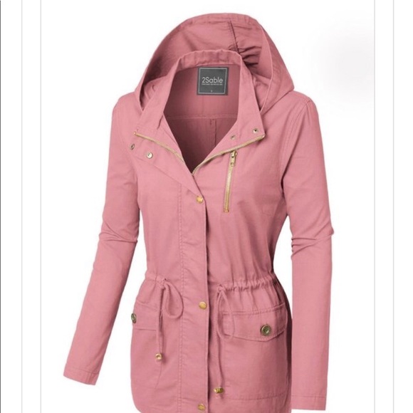 New Mauve Utility Anorak Jacket - Picture 3 of 4